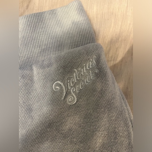 Victoria’s Secret Blue Tie-Dye Jogger with Logo on Side and Metal VS on Ties - Picture 4 of 8